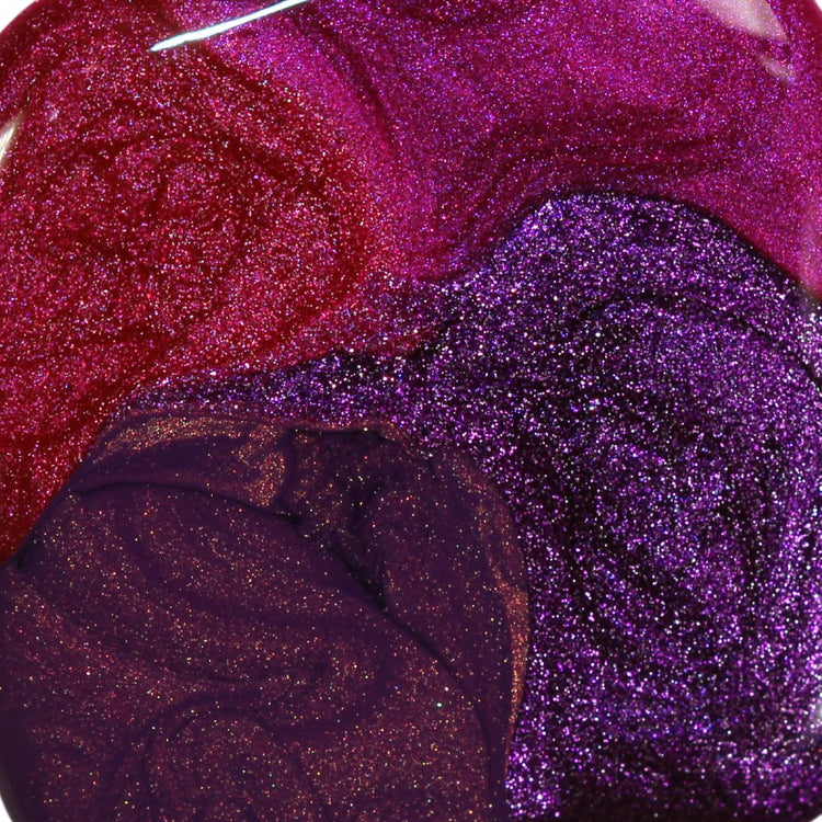 Pink, Purple, Red Nail Polishes