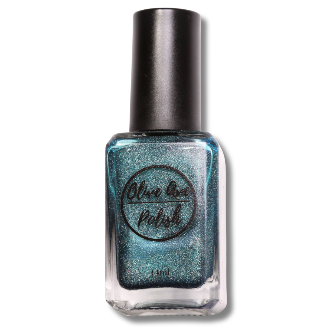 Bondi Blue | Teal Blue Scattered Holographic