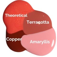 Orange and pink cream nail polish comparison
