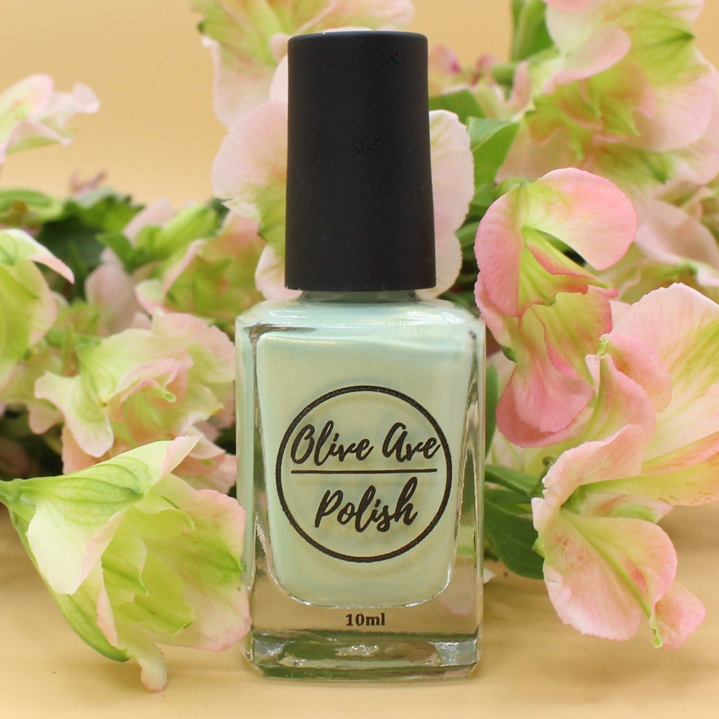 Spring green nail polish bottle