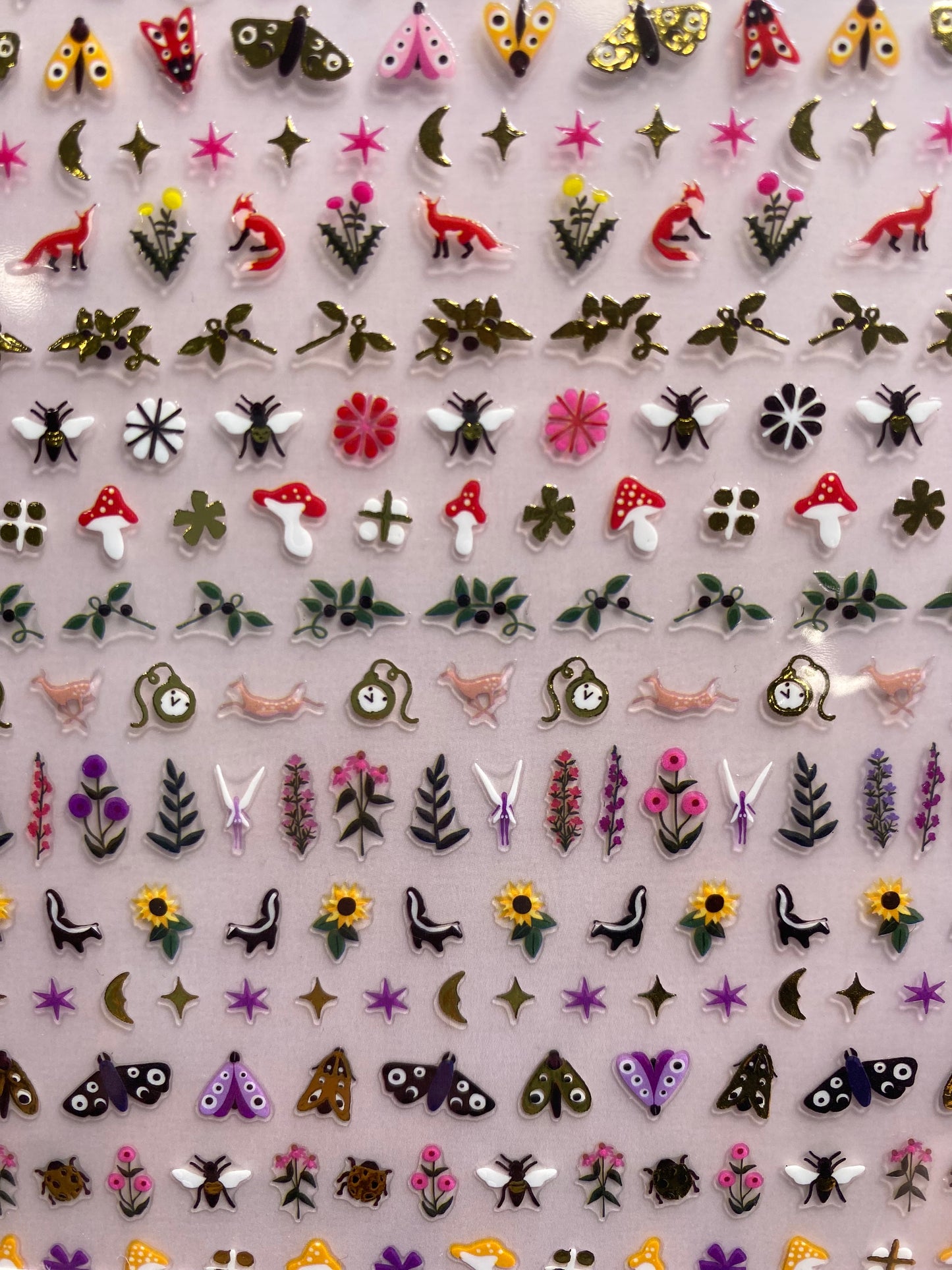 wildflower nail art sticker sheet up close deco beauty