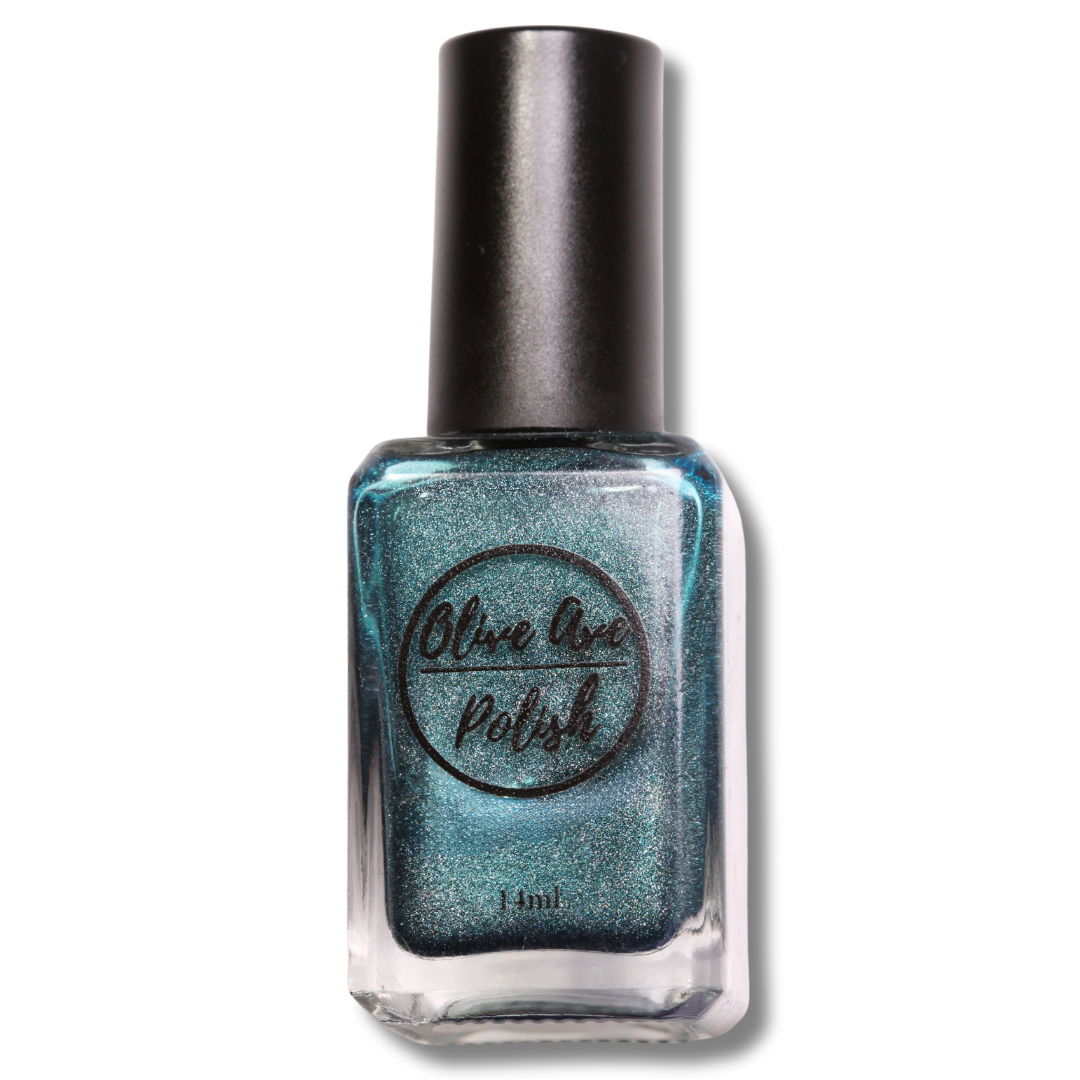 Bondi Blue | teal blue scattered holographic