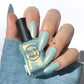 Partly Sunny | pastel blue with gold shimmer