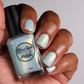 Partly Sunny | pastel blue with gold shimmer