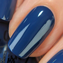 Load image into Gallery viewer, navy blue nail polish macro