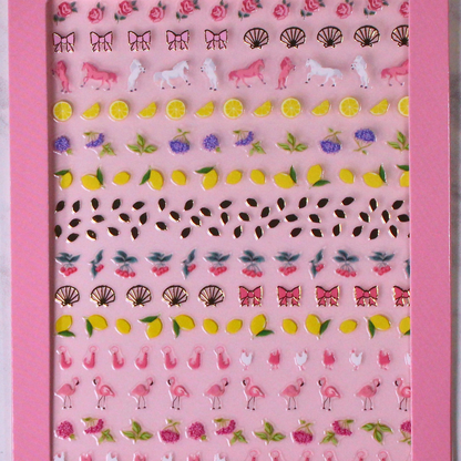 Pink Pony Deco Beauty Nail Art Stickers