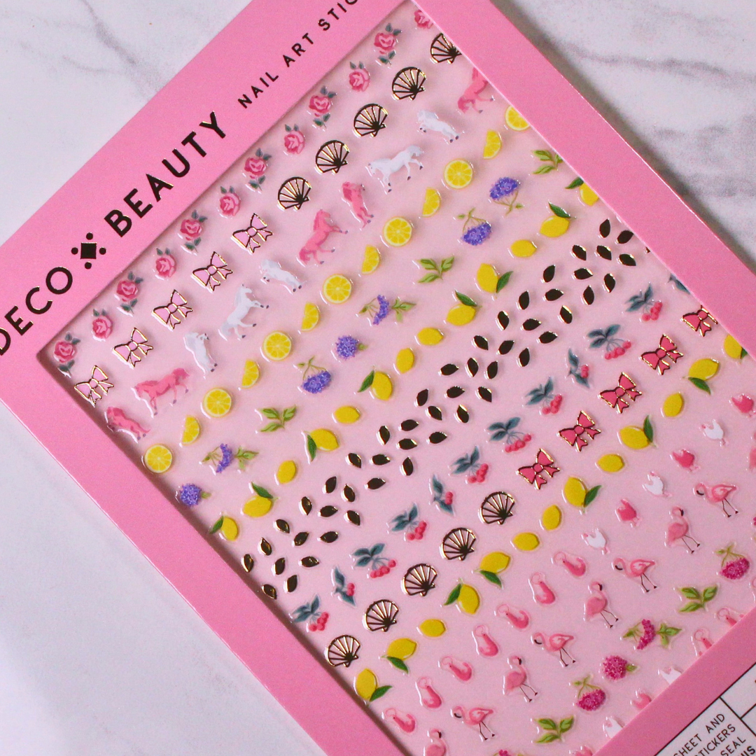 Pink Pony Deco Beauty Nail Art Stickers