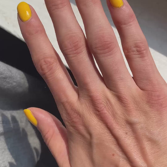 Bold yellow cream polish video