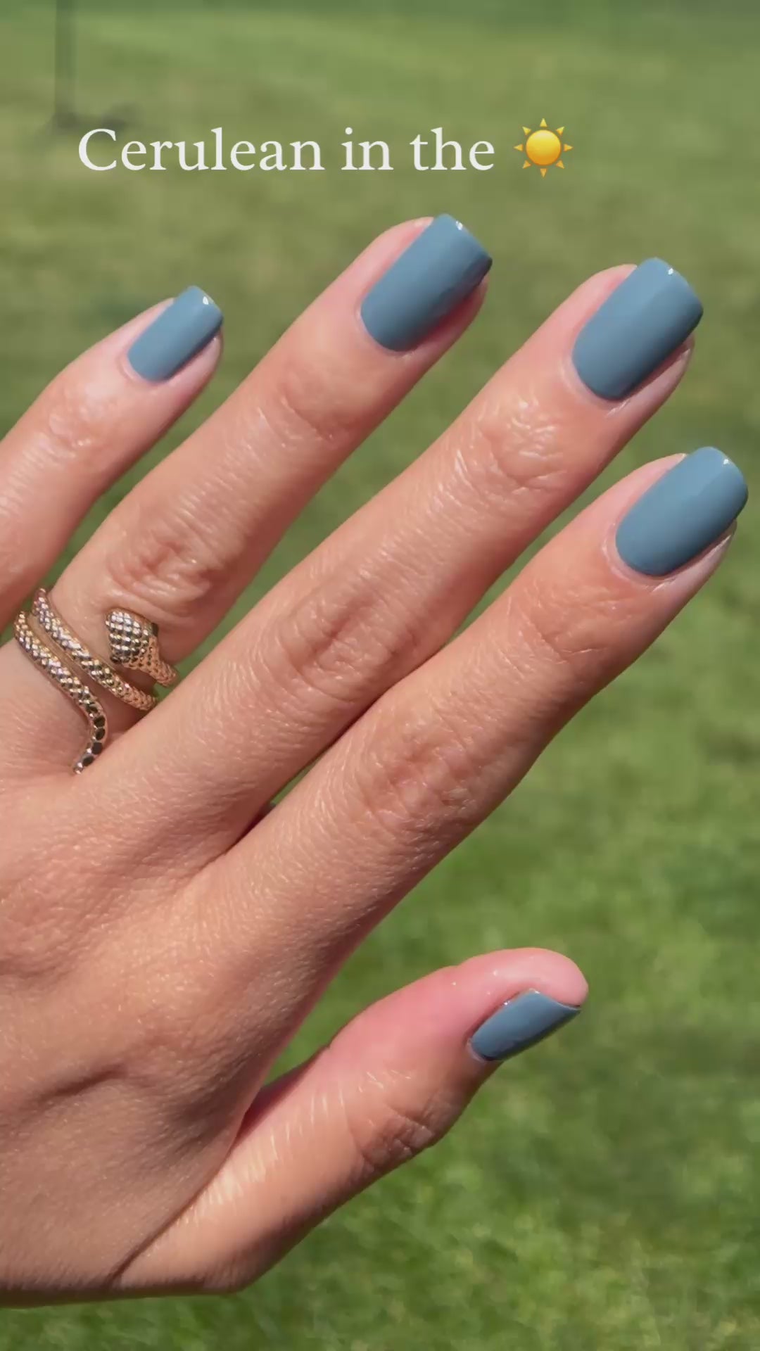 Cerulean | Dusty cerulean blue nail polish | vegan, 10-free, +