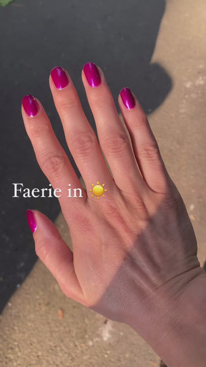 Pink metallic nail polish IRL video