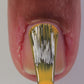 Orange cream nail polish live swatch