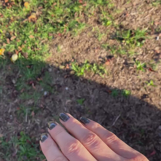 Dark holographic nail polish video