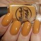 caramel nail polish swatch on pale skin tone