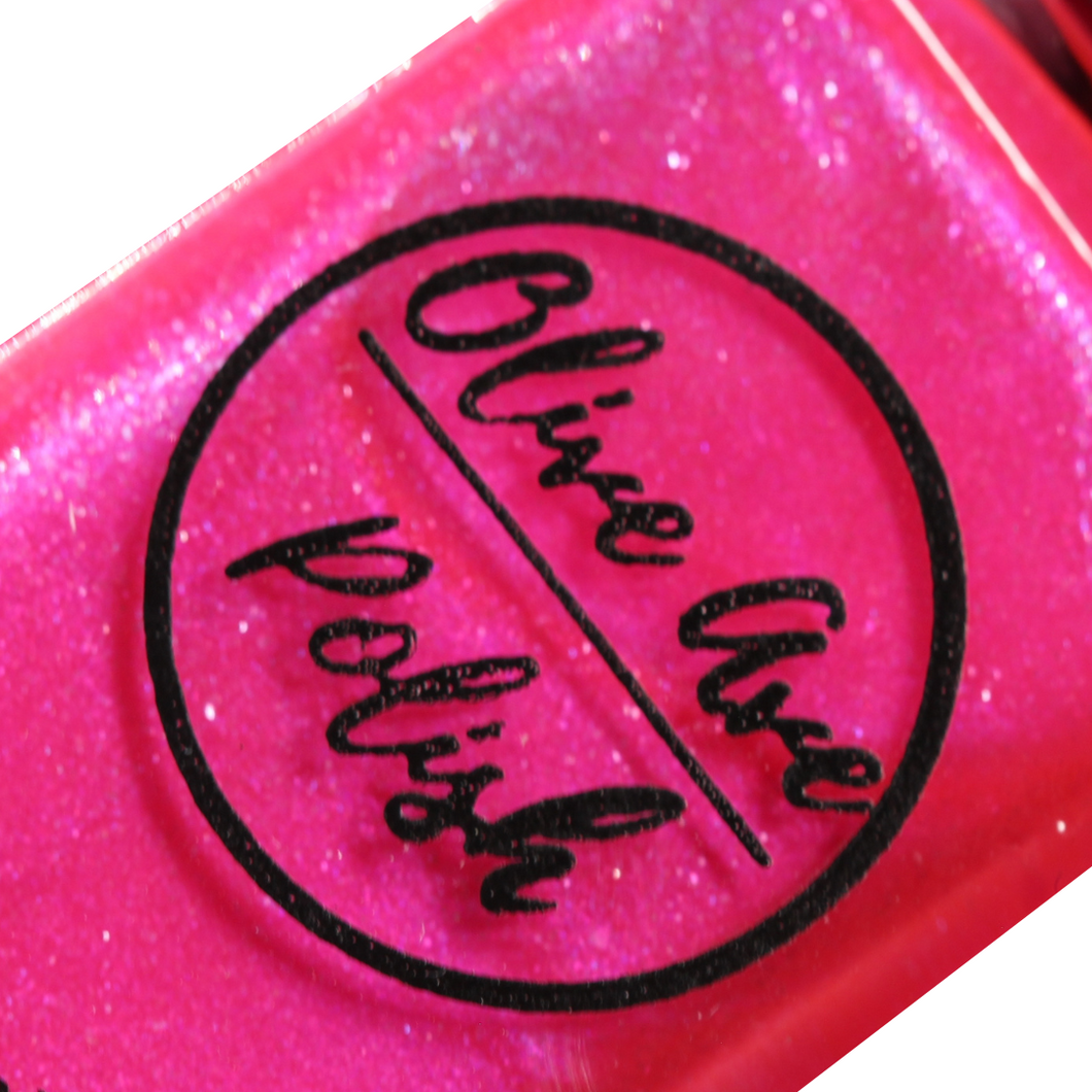 Pink glitter nail polish