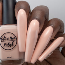 Load image into Gallery viewer, pastel pink nail polish swatch on deep skin tone