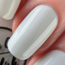 Load image into Gallery viewer, Off white nail polish swatch on pale skin tone