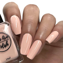 Load image into Gallery viewer, pastel pink nail polish swatch on medium skin tone