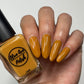 caramel nail polish swatch on pale skin tone