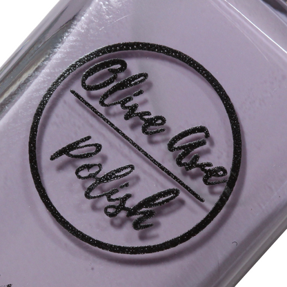 purple grey nail polish bottle