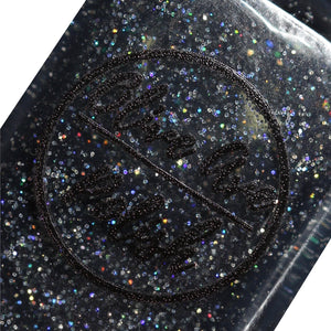 Black holographic nail polish