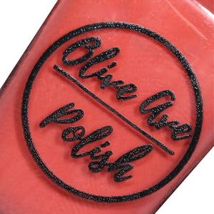 Bright coral nail polish
