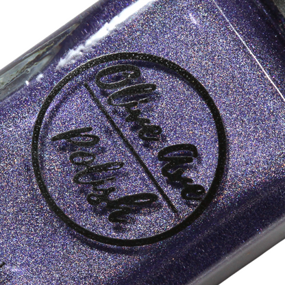 Purple holographic nail polish
