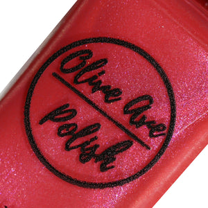 coral shimmer nail polish